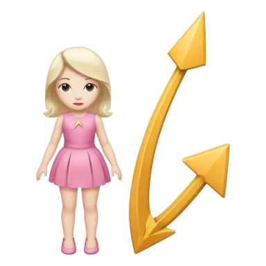 The male symbol but the male arrow is bent/curved downwards, and there is a female stem too so its like a sissy icon (a sissy/feminine boy icon), for sissy boys, sissy girls sticker