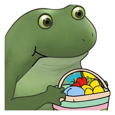 Pastel woven cute picnic basket sticker