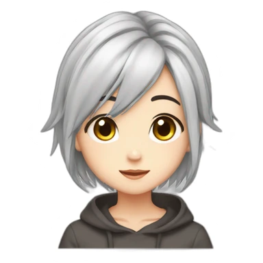 Anime girl cute sticker