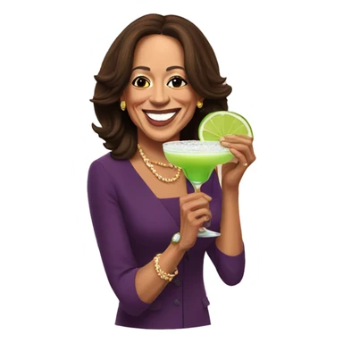 Kamala Harris Drinking A Margarita  sticker