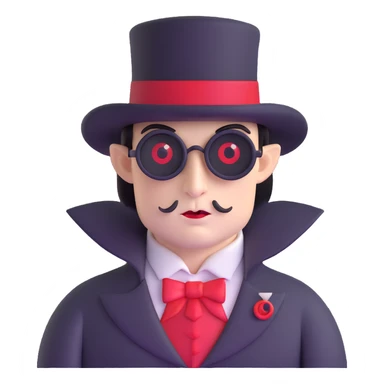 vampire with a monocle sticker