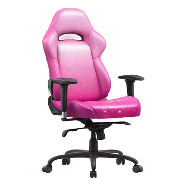 Pink ombre gaming chair with glitter  sticker
