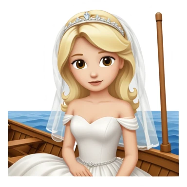 Blonde bride on boat sticker