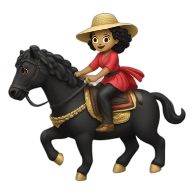 Megawati riding black bufallo sticker