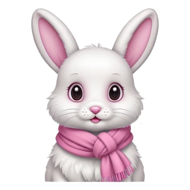 Cute bunny with scarf  sticker