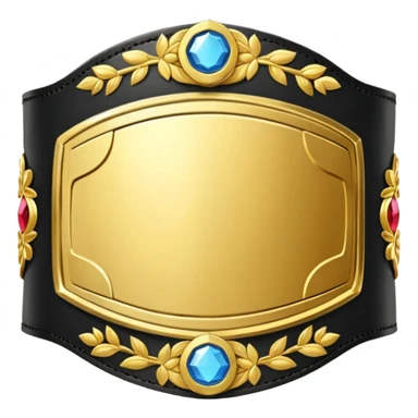 Gold championship belt sticker