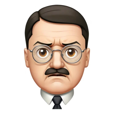 Adolf hitler with glasses make it look angry at Jews  sticker