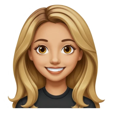 Jade Thirlwall with long brown hair with blonde highlights sticker