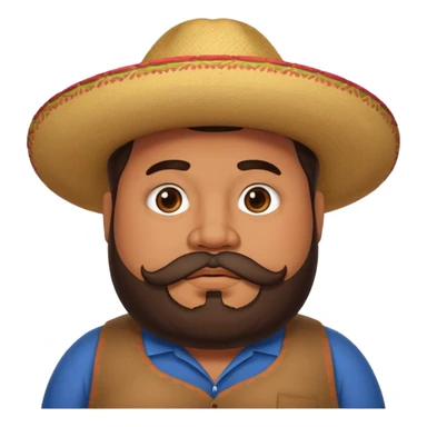 Chubby Mexican man with beard  sticker