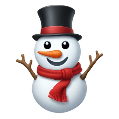 a snowman in a red hat sticker