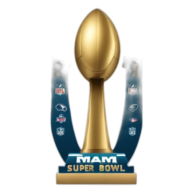 Super Bowl trophy sticker