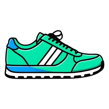 pair of retro sneakers sticker