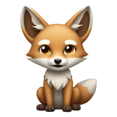 Draw a cute desert fox character sticker