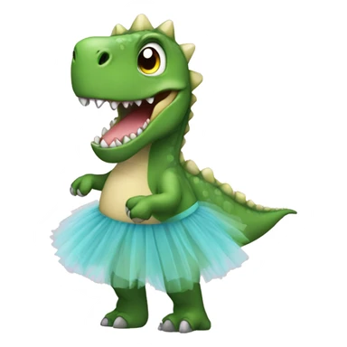 Dinosaur with tutu sticker