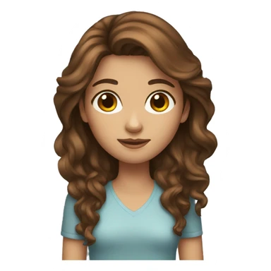brown hair girl sticker