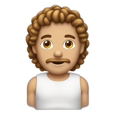 Hombre blanco con pelo rizado marrón  sticker