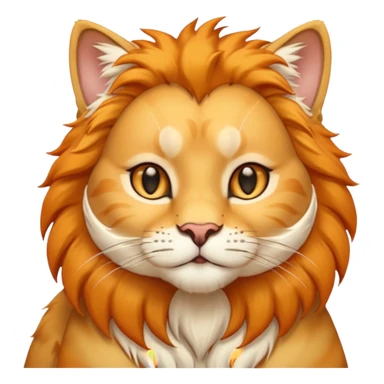 Animal Gato tocando las orejas de un leon sticker