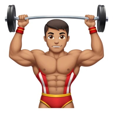 Vintage Circus strong man holding up barbell sticker