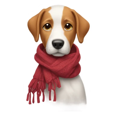Dog wearing scarf  sticker