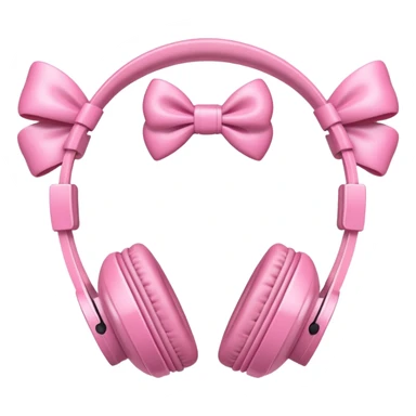 Наушники с бантиками розовыми sticker