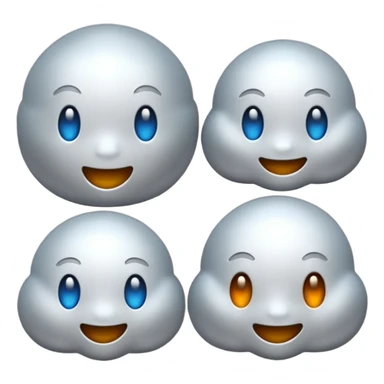 emoji chat burbulas juodai baltas su mettalic efektu sticker