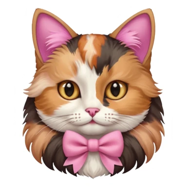Cat but cat have 🎀  sticker
