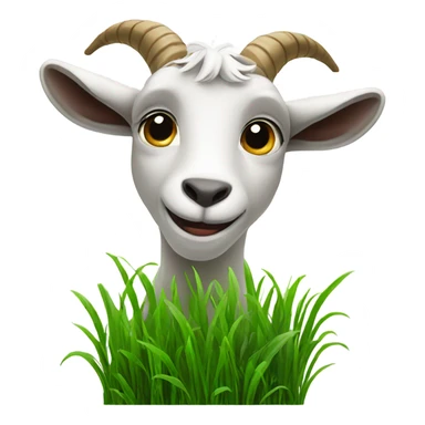 goat eating grass sticker