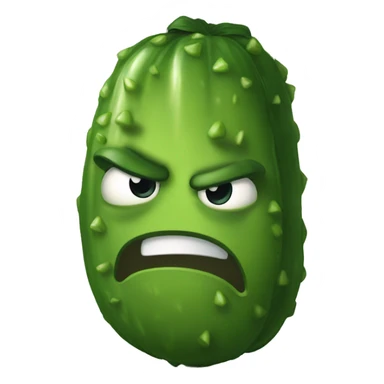 Angry pickle sticker
