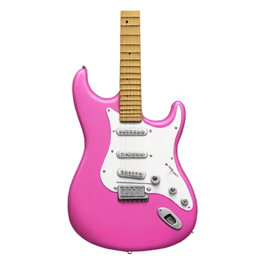 Pink electric guitar sticker