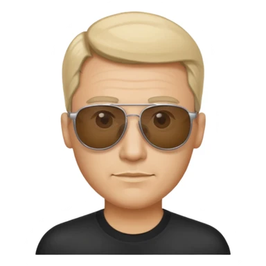 Combover haircut with sunglasses sticker