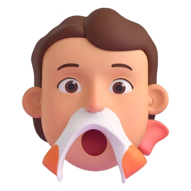 runny nose with a cold sticker