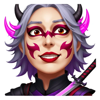 Demon-Horned Warrior sticker