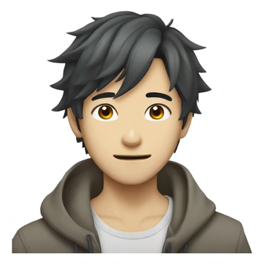 Japanese anime boy sticker