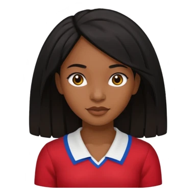 Haitian Jamaican girl with medium black hair sticker