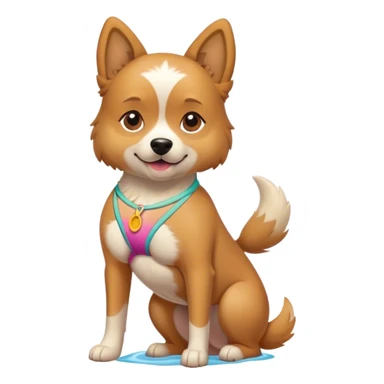Dog in a bikini  sticker
