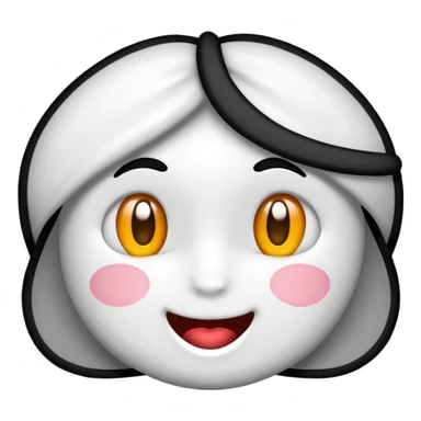 Um emoji de coração preto e branco  sticker