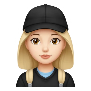 Girl with black cap sticker