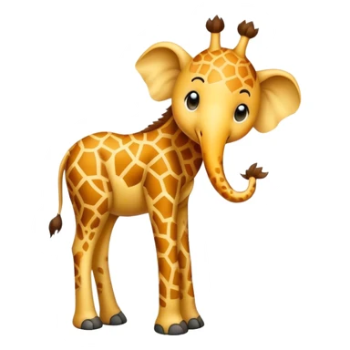 Half giraffe half elephant  sticker