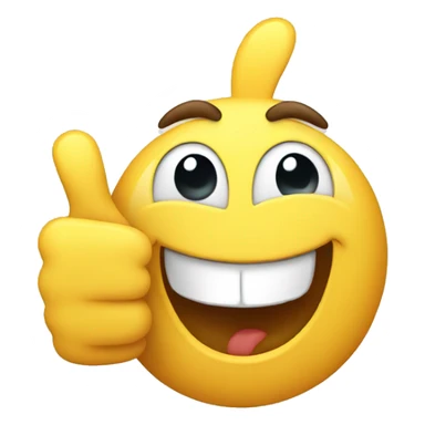 happy emoji thumbs up sticker