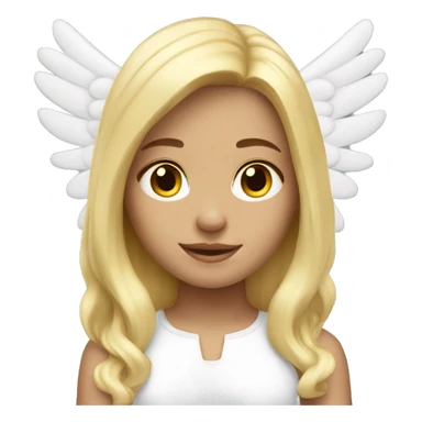angel blonde hair girl with wings sticker