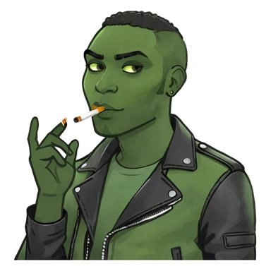 A black guy smoking a cigarette  sticker