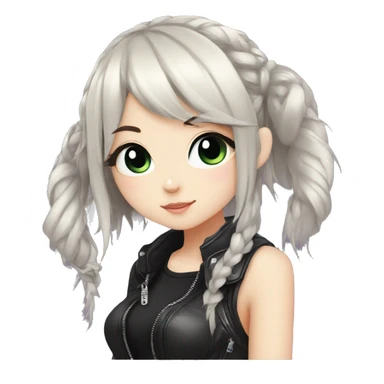 Edgy Kawaii Cute Cool Cartoon Beautiful Elegant Pretty Anime Punk Techwear Gothic Catgirl sticker