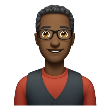 Bold man with Glasses sticker