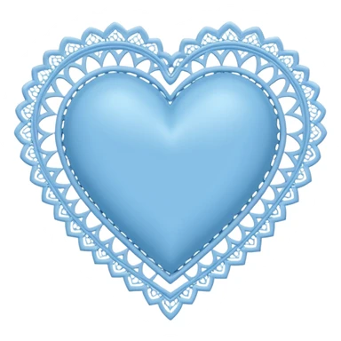 pastel blue heart with lace sticker