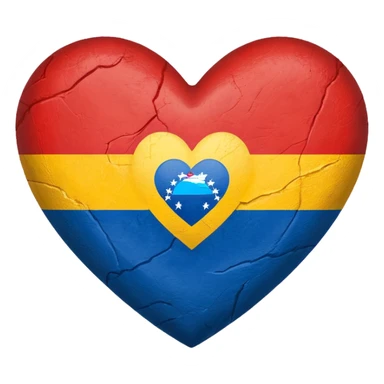 corazon con los colores de la bandera de venezuela sticker
