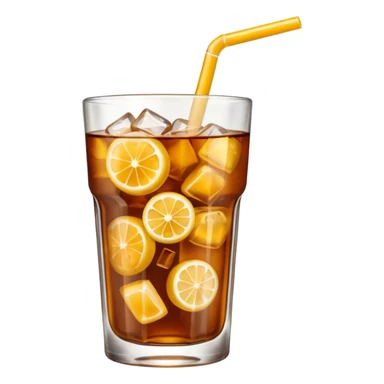 ice tea in glass sticker