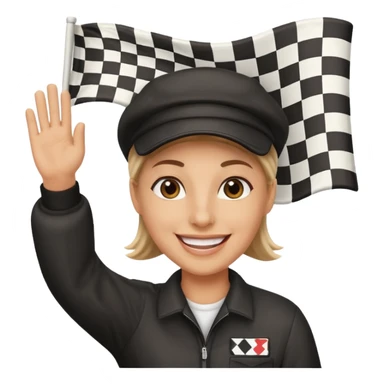 SONO UN DIRETTORE DI GARA AUTO E SBANDIERO CON LA BANDIERA A SCACCHI sticker