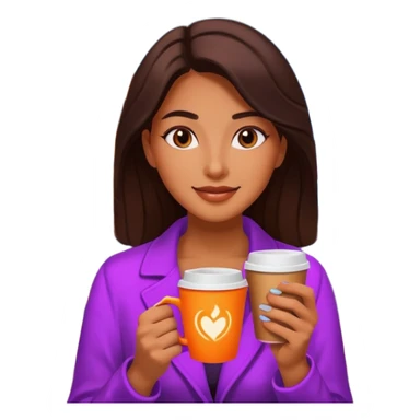 Woman with coffee , coffe shop with  neon glow, Midnight Wander. sticker