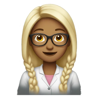 girl white nerd who loves books sticker