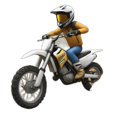Person riding a dirt bike sticker